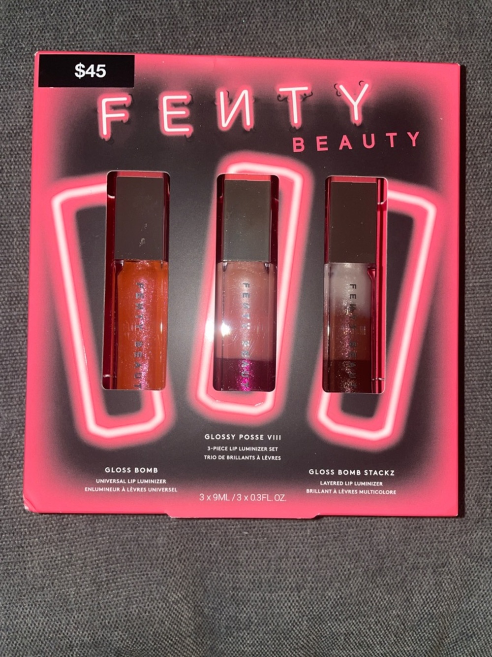 Fenty Beauty Glossy Posse VIII 3-Piece Lip Luminizer Set - Pink Shades